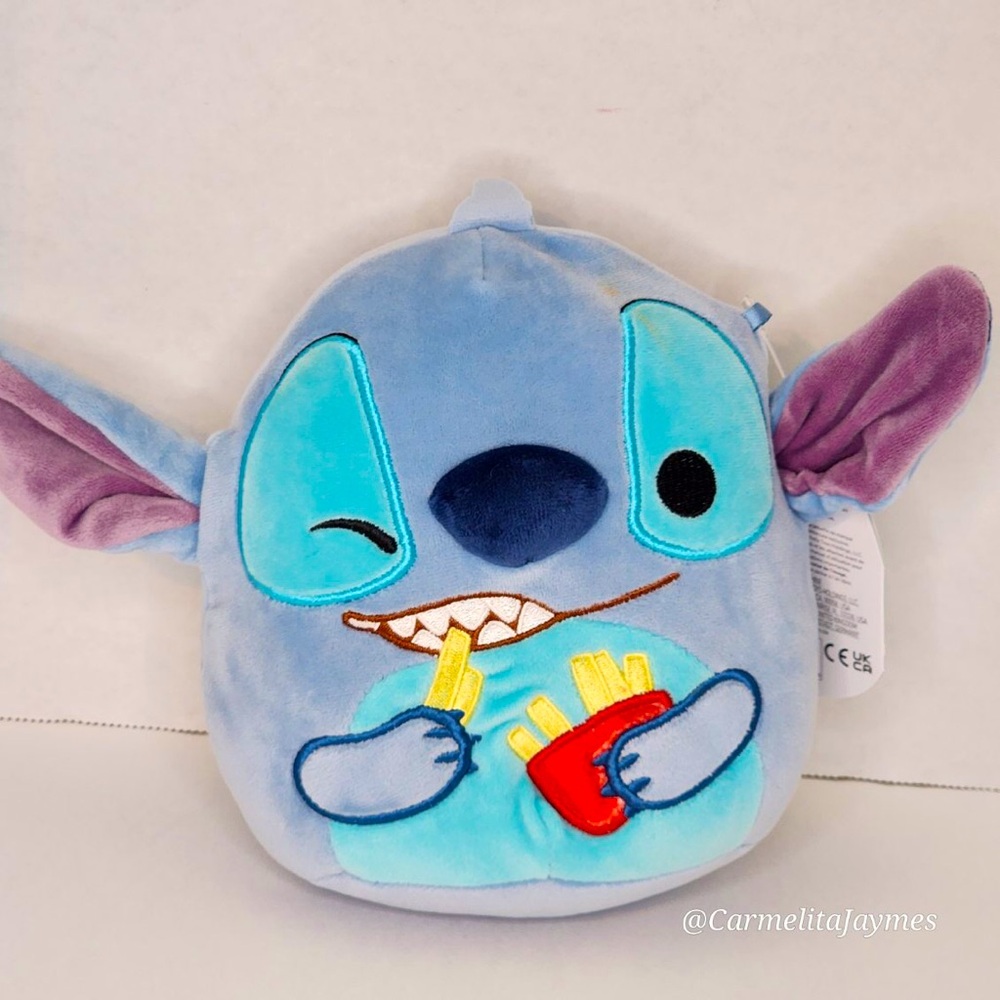 STITCH W FRENCH FRIES 🍟 Disney Stitch Original Squishmallows By Kellytoy NWT